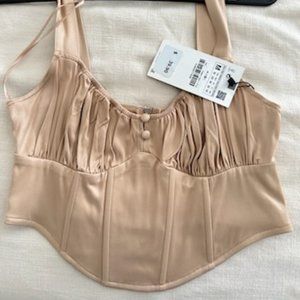 Zara Satin Crop Top